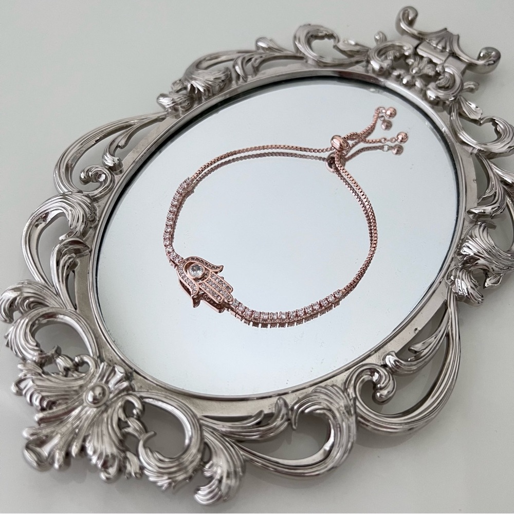 New Rose Gold Palm Rhinestone Bracelet
